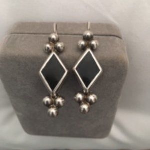 Silver and Onyx earrings - 925